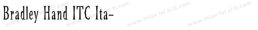 Bradley Hand ITC Ita字体转换